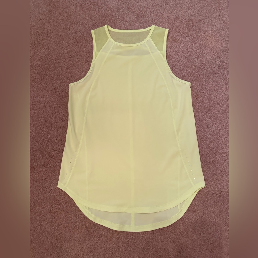 Lululemon Yellow Stretchy Tank Top Sz 8
